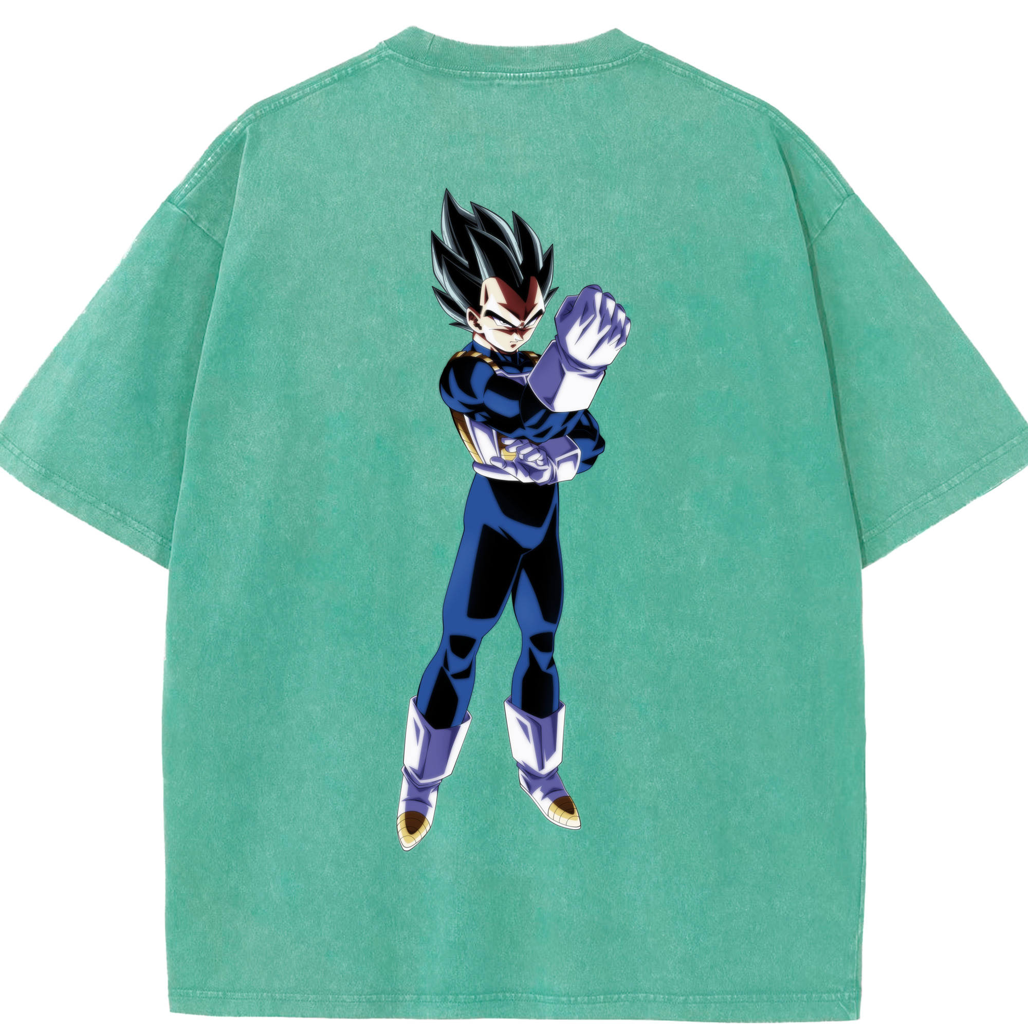 （画像用） ドラゴンボール ベジータ四世（Bejīta Yonsei）DRAGON BALL Vegeta IV 綿100% ヴィンテージ風 半袖Tシャツ（背面プリント）